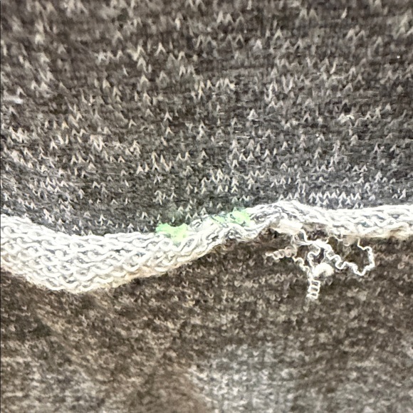 Free People Beach Gray Sweater Mini dress with Black Lace Hem size XS - Picture 9 of 12